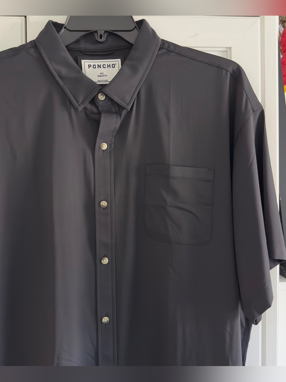 Poncho The Smoke Stack Short Sleeve Shirt in Black Men’s Size XXL Regular Fit - Picture 3 of 8